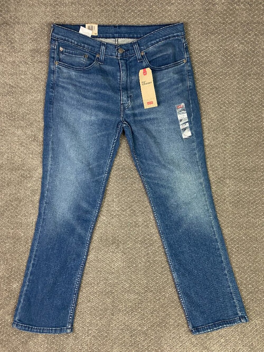 Levi's 514 Straight Fit Jeans Mens 34x30 Blue Stretch Straight Leg NEW NWT